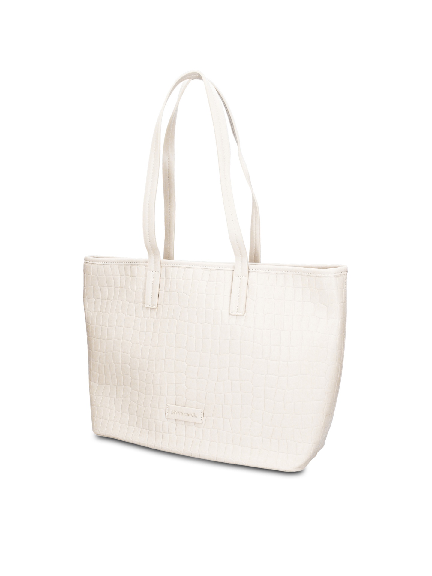 Borsa a spalla Pierre Cardin bianca vegan leather con texture quilted Bianco