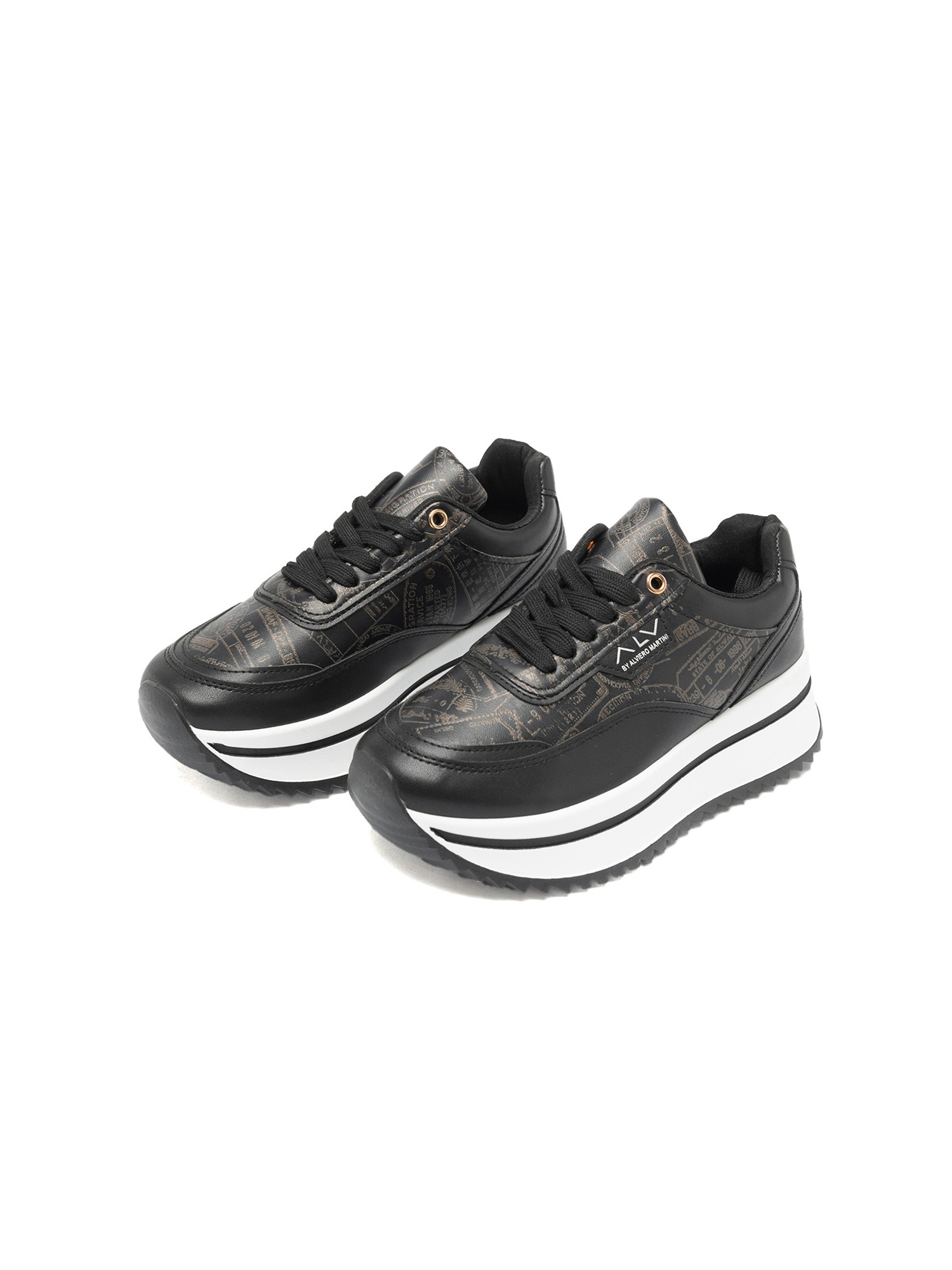 Alviero Martini Sneakers Poliuretano Platform Lacci Black B