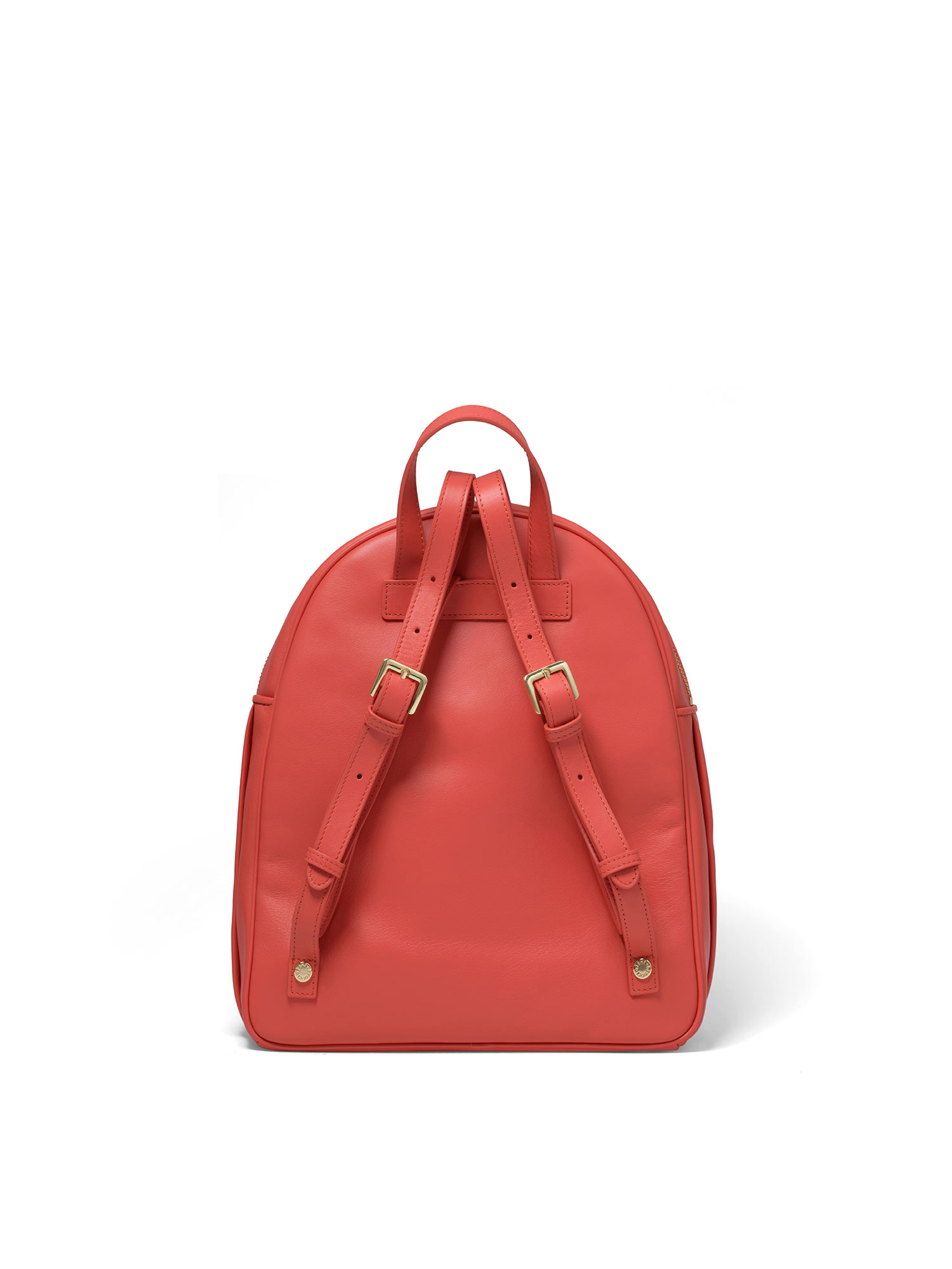 Zaino Donna Pelle Vera Braccialini - Chiusura Zip Manico in Pelle ROSSO UNICA