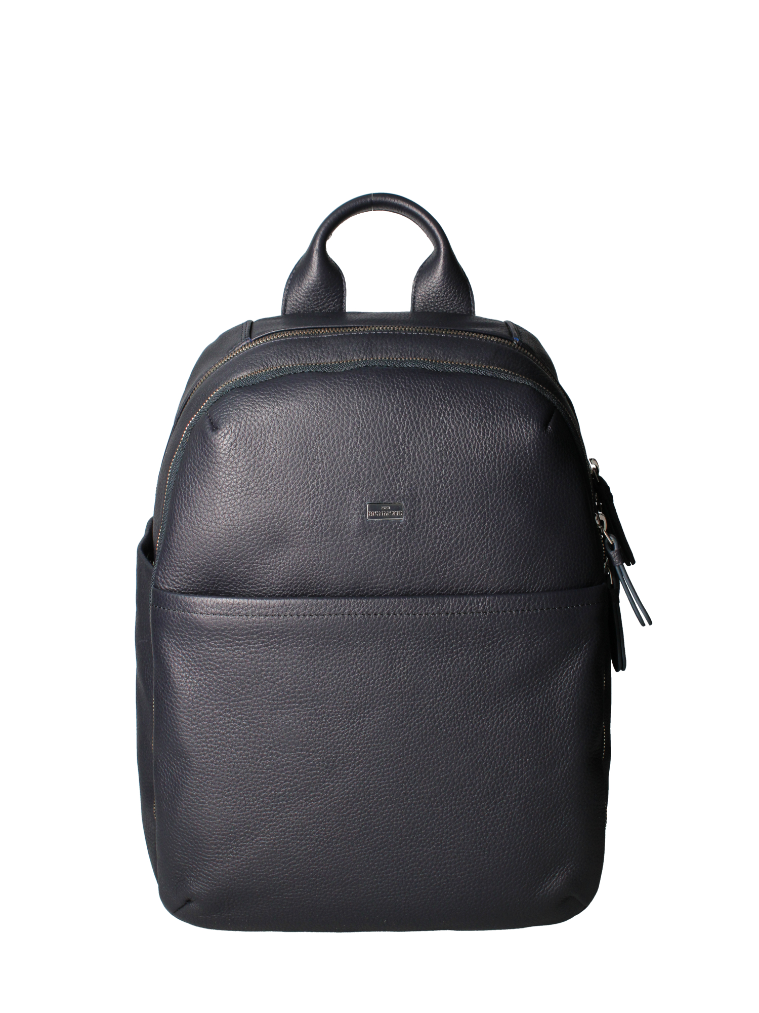 Zaino uomo John Richmond vera pelle blu con zip UNICA 26x39x16 cm JR-B95-BLUE