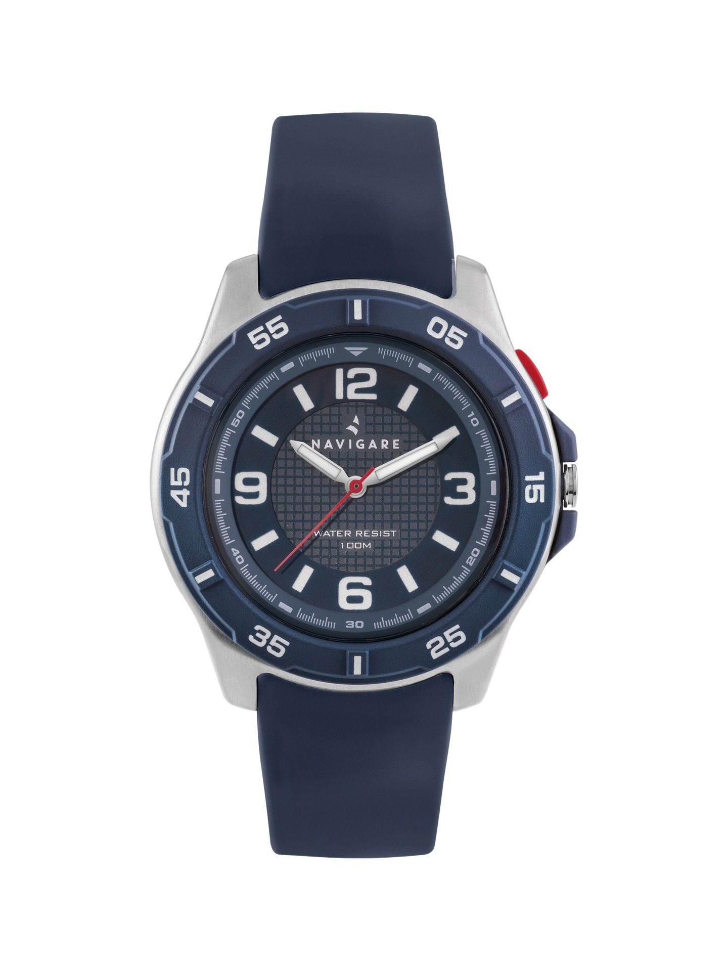 Orologio Navigare Sirio uomo blu metallo cinturino silicone impermeabile 100m