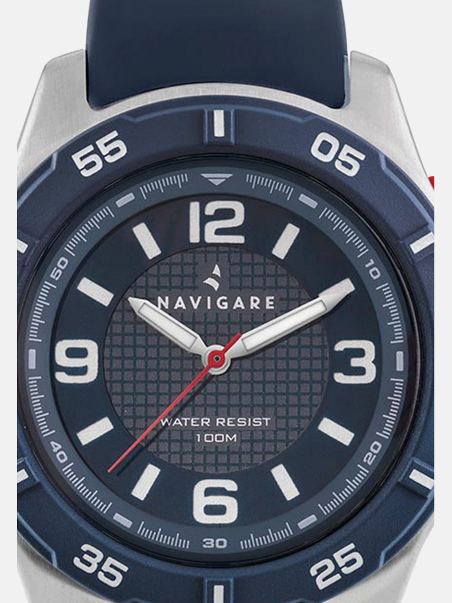Orologio Navigare Sirio uomo blu metallo cinturino silicone impermeabile 100m