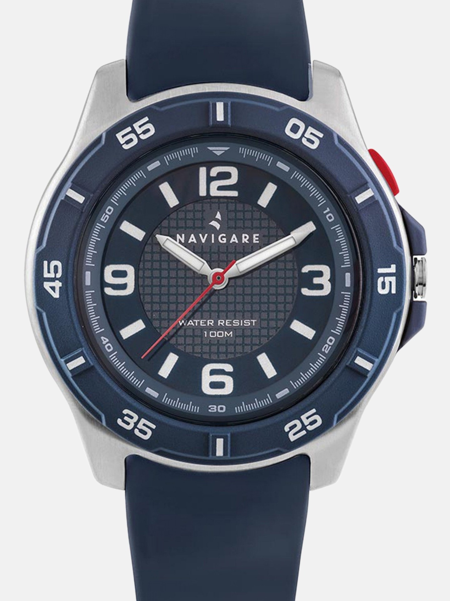 Orologio Navigare Sirio uomo blu metallo cinturino silicone impermeabile 100m