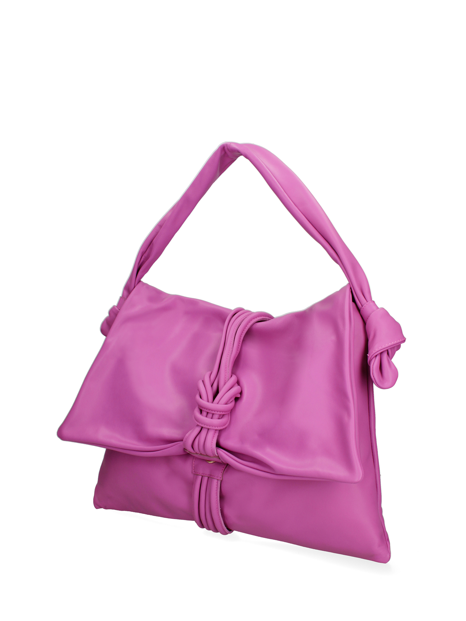 Borsa a Spalla Donna Vera Pelle Sauvage - Chiusura Magnetica Fuxsia UNICA