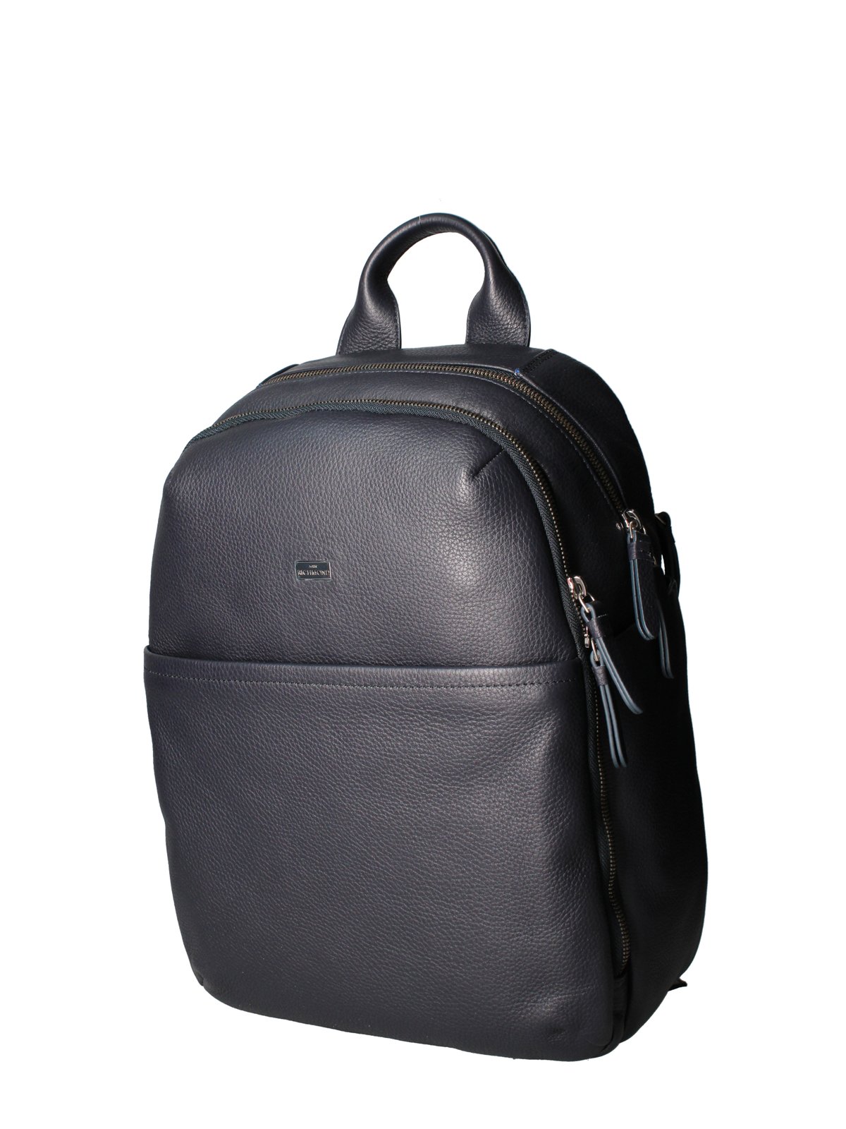 Zaino uomo John Richmond vera pelle blu con zip UNICA 26x39x16 cm JR-B95-BLUE